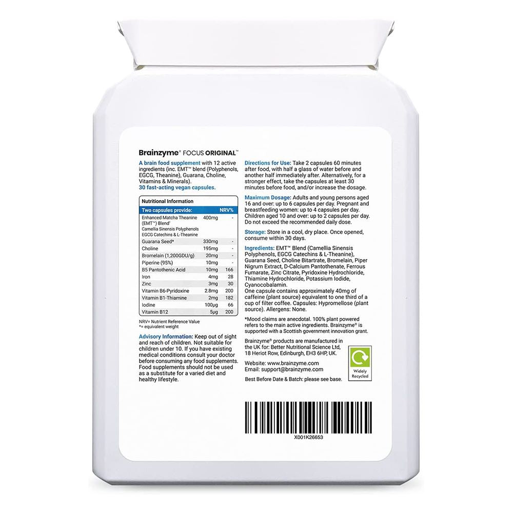 BrainZyme Focus Original 30 Capsules