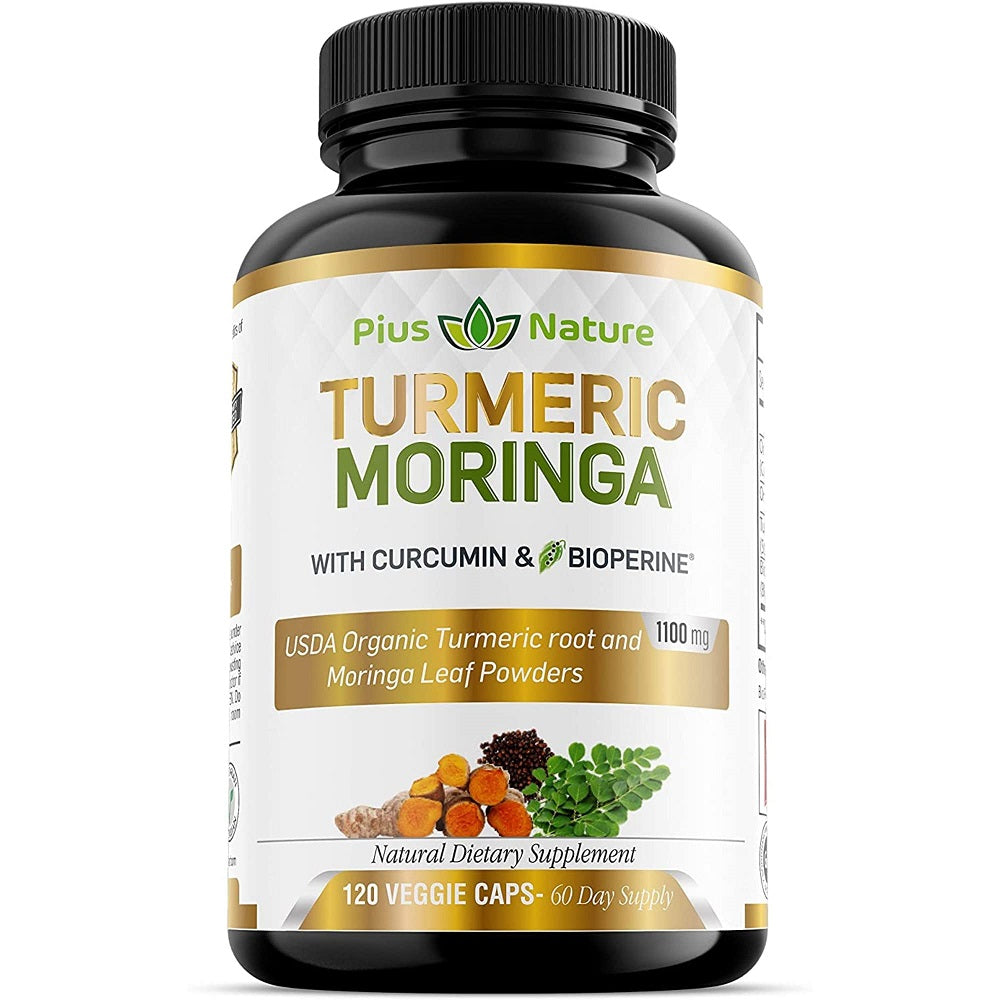 PIUS Nature Organic Turmeric with Organic Moringa 120 Capsules