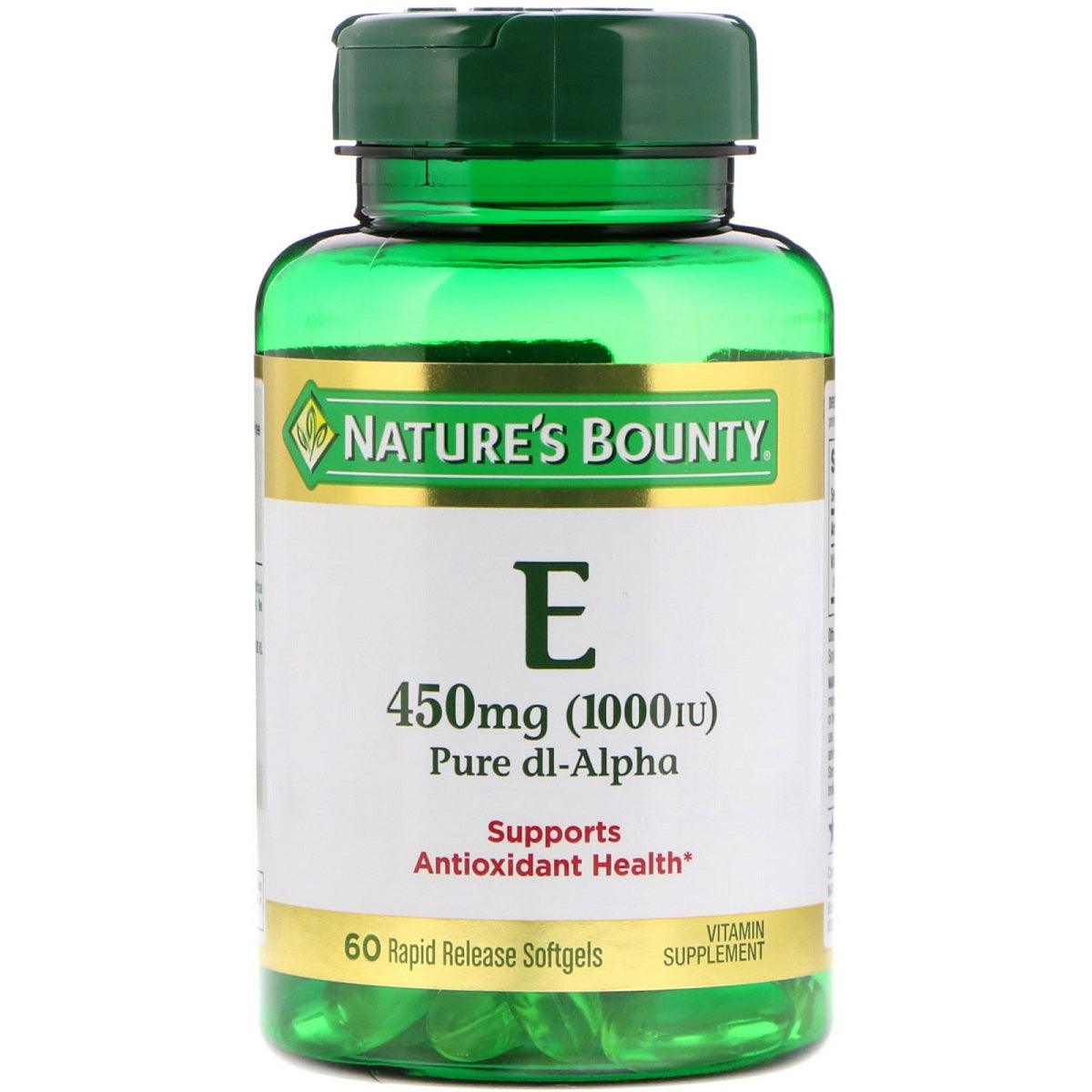 Nature's Bounty Vitamin E 1000 IU 60 Softgels