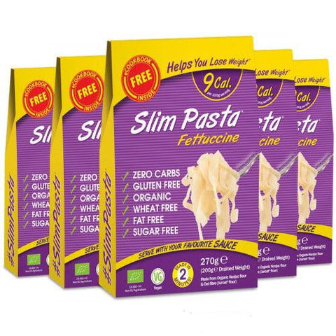 مكرونة فوتتشيني للكيتو خالية من الكربوهيدرات 9 كالوري  5 علب 200 جرام - Slim Pasta Fettuccine 200g (Pack of 5)