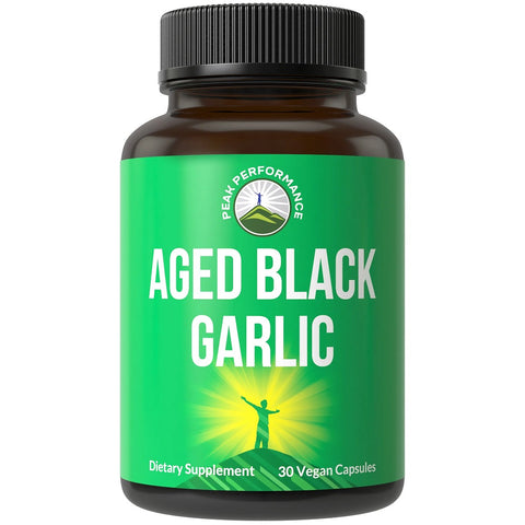 الثوم الأسود المعتق 30 كبسولة - Peak Performance Aged Black Garlic 30 Capsules