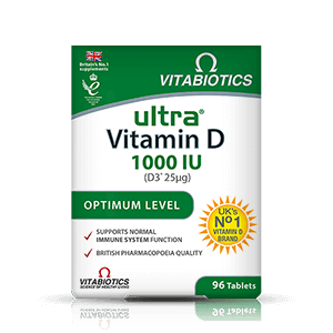 Ultra Vitamin D 1000µg by Vitabiotics – 96 Tablets