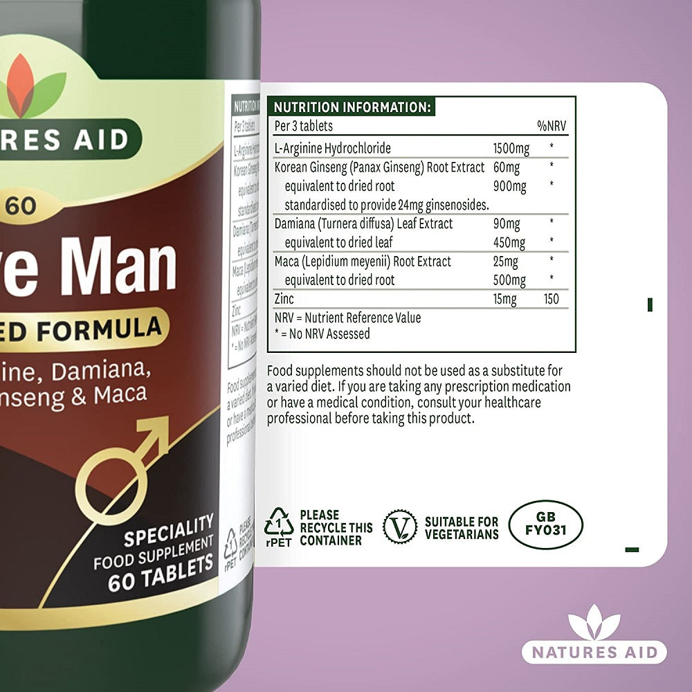 natures aid Active Man 60 Tablets