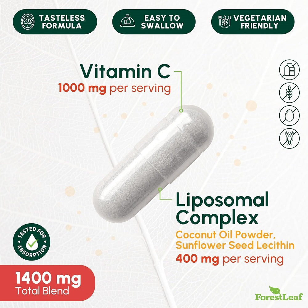 Forest Leaf Liposomal Vitamin C 1000mg 120 Capsules