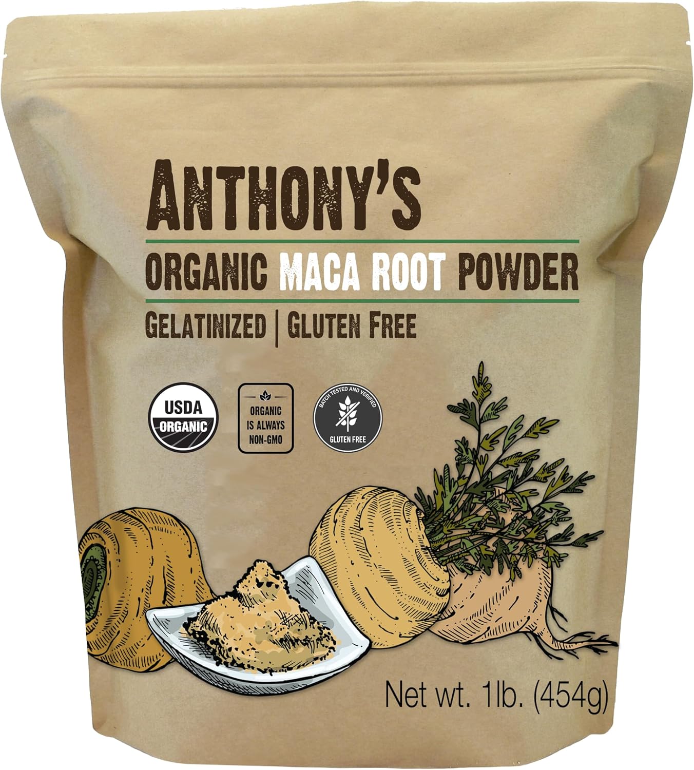 Anthony’s Organic Maca Powder 454g  