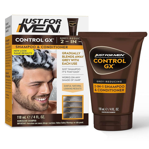 شامبو تقليل الشيب والشعر الابيض للرجال - Just for Men Control GX Shampoo & Conditioner Men