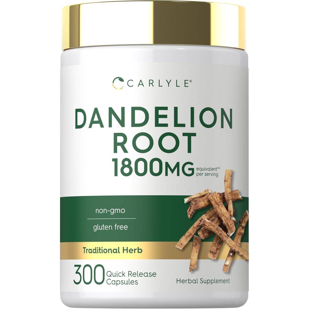 Carlyle Dandelion Root 1800mg 300 Capsules