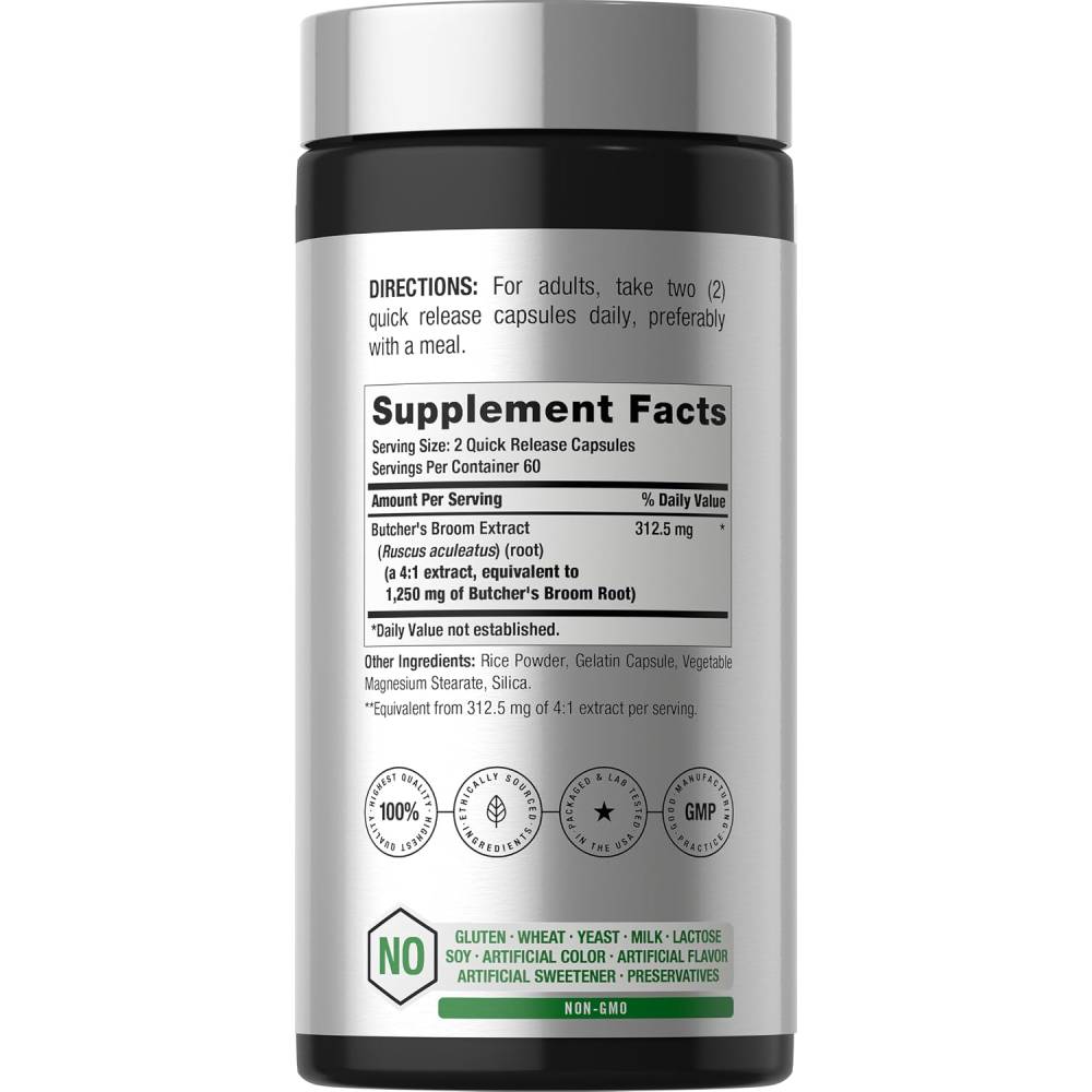 BulkSupplements Butcher’s Broom Root Extract Powder 250 g