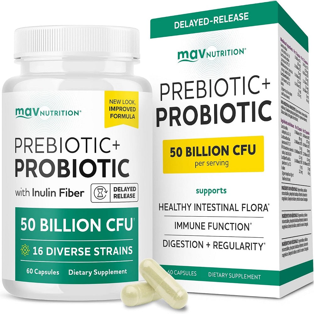 MAV Nutrition Prebiotic and Probiotic 60 Capsules