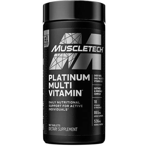 بلاتينوم فيتامينات متعددة للرجال والنساء 90 قرص - Muscletech Platinum Multivitamin 90 Tabs