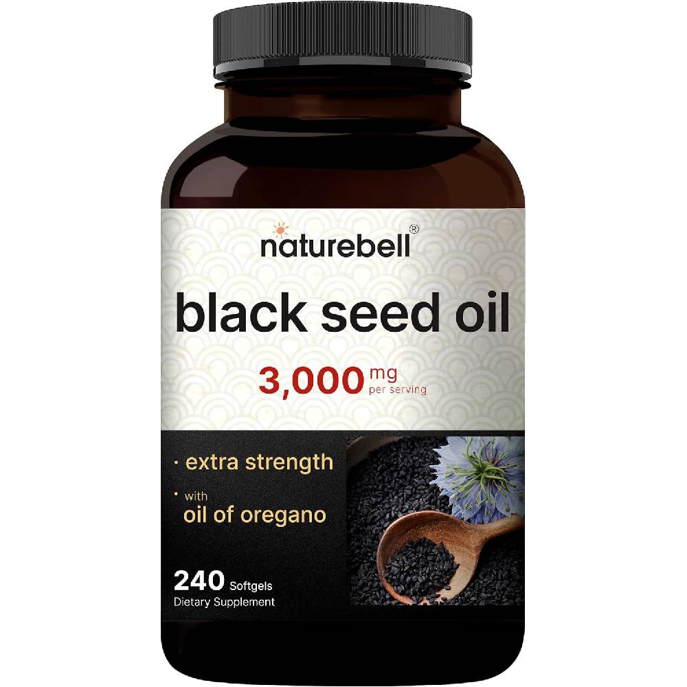 NatureBell Black Seed Oil with Vitamin D3 180 Softgels