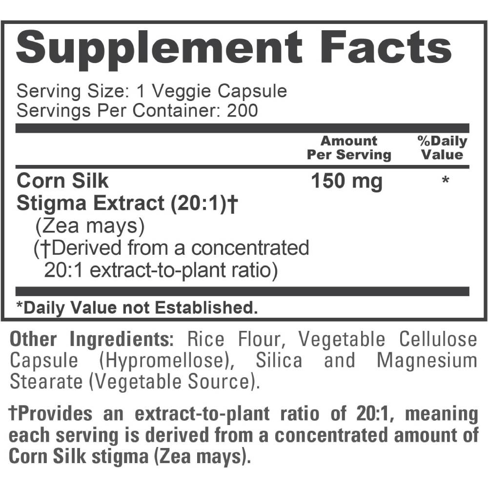Nusapure Corn Silk 3000mg 200 Capsules