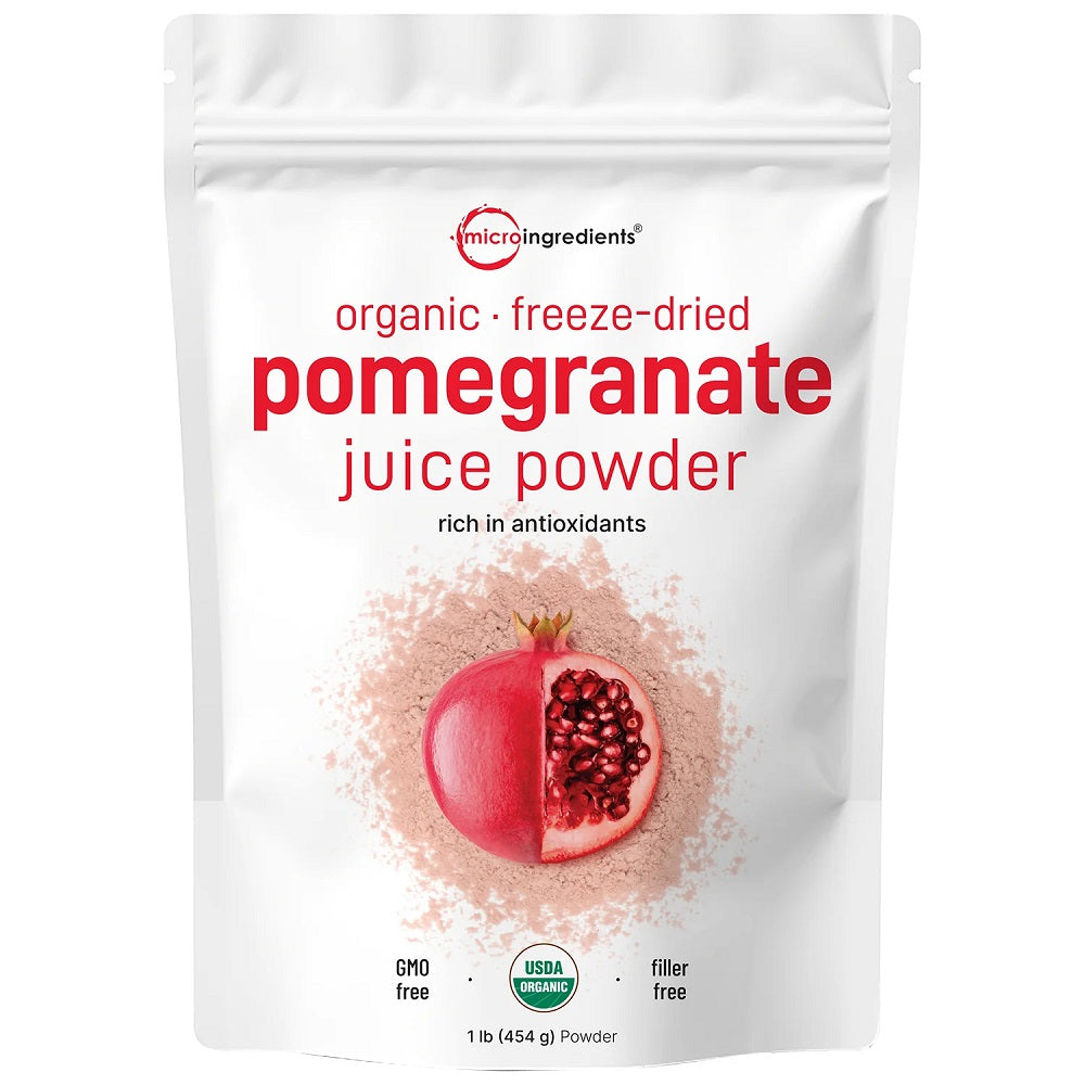 مسحوق عصير الرمان المجفف 454 جرام - Microingredients Organic Pomegranate Juice Powder 454 gm