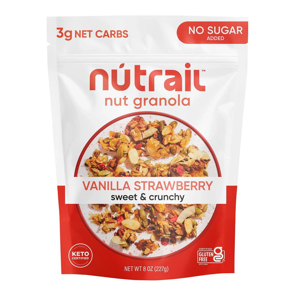 Low Karb Keto Nut Granola Vanilla Strawberry 11 OZ 