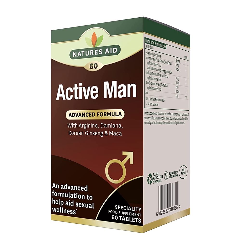 natures aid Active Man 60 Tablets