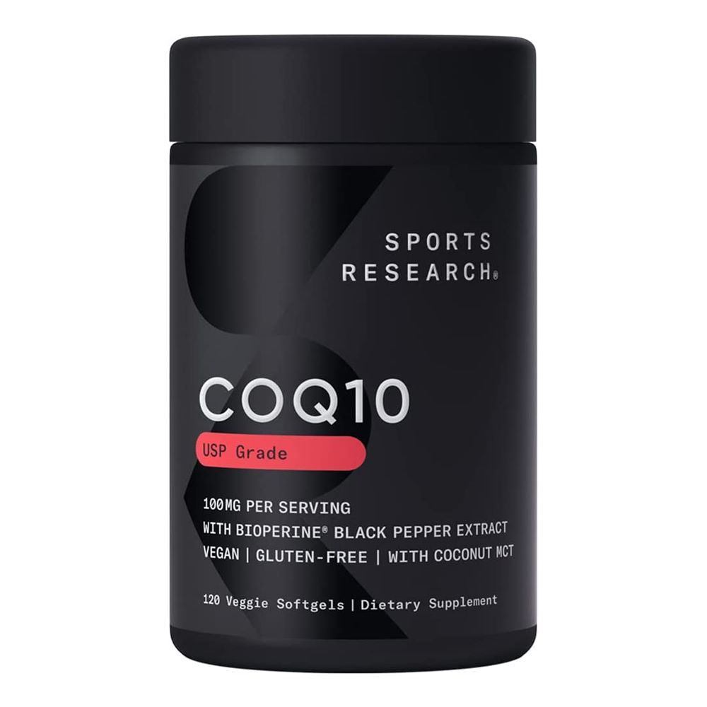 كو انزيم كيو 10 كبسولات - Sports Research CoQ10 with Organic Coconut Oil