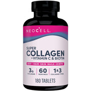 Super Collagen C Plus Biotin Neocell 180 Tablets - Super Collagen C Plus Biotin 180 Tabs