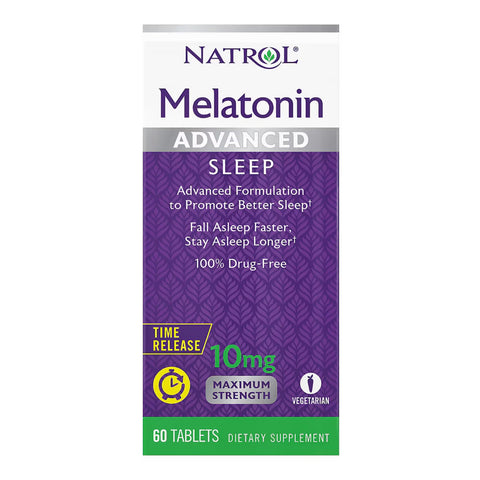 ناترول ميلاتونين 10 مج 60 قرص - Natrol Sleep Advanced Melatonin 10 mg 60 Tabs