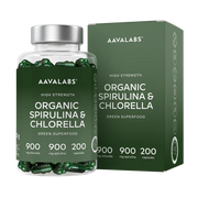 AAVALABS Spirulina & Chlorella – 200 Capsules