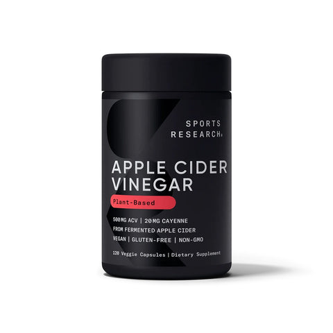 خل التفاح الخام العضوي 120كبسولة - Sports Research Apple Cider Vinegar Organic 120 Capsules