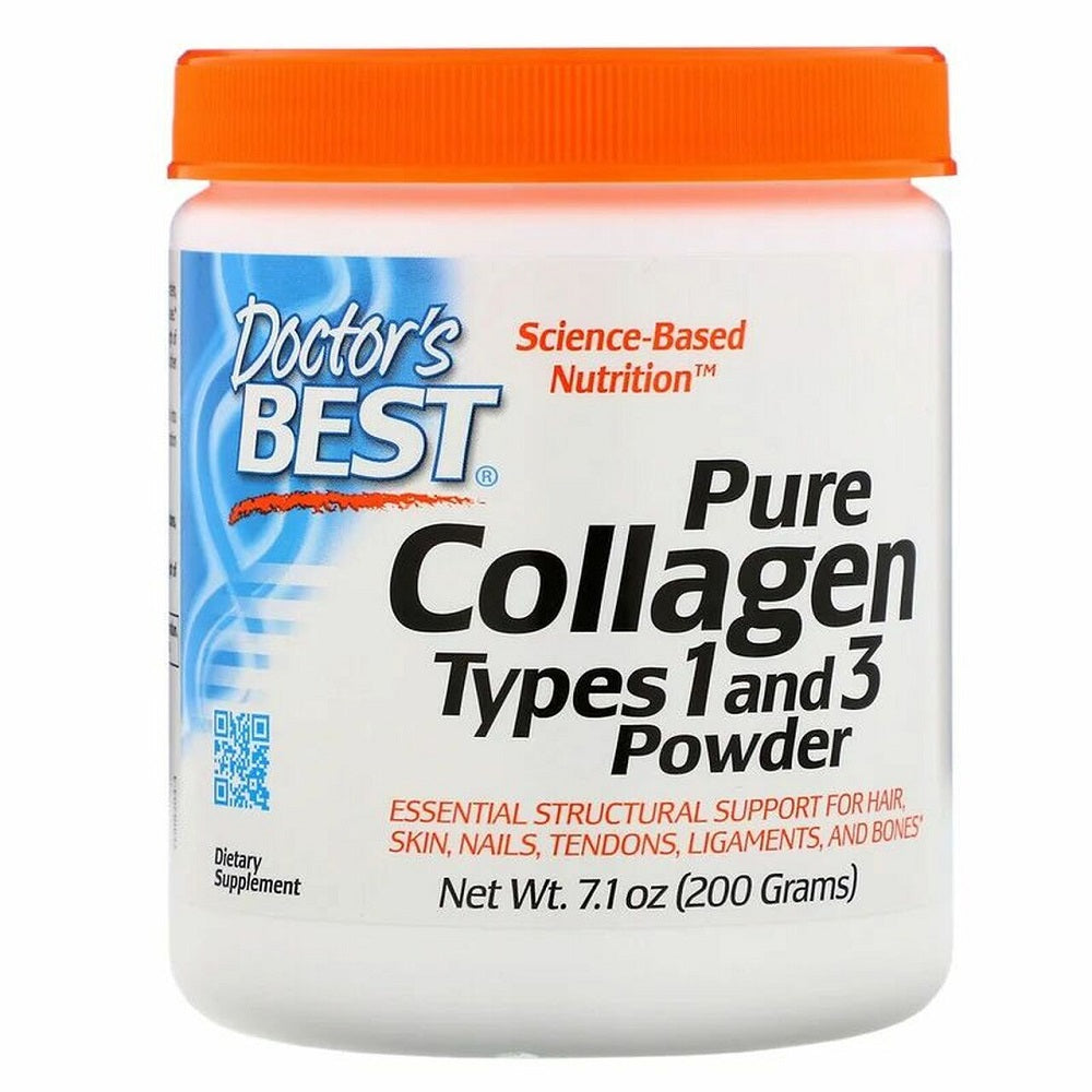 كولاجين 1&3 بودرة 200 جرام - Doctor's Best Pure Collagen Types 1 & 3 Powder 200 gm