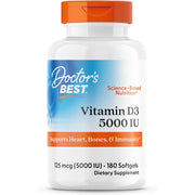 Doctor’s Best Vitamin D3 5000 IU 180 Softgels