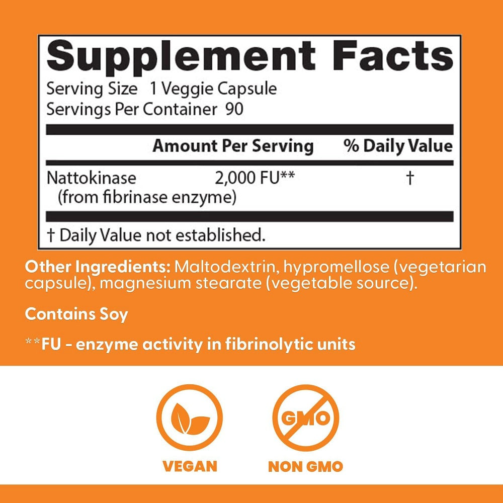 Doctor’s Best Nattokinase 2000 FU 90 Capsules