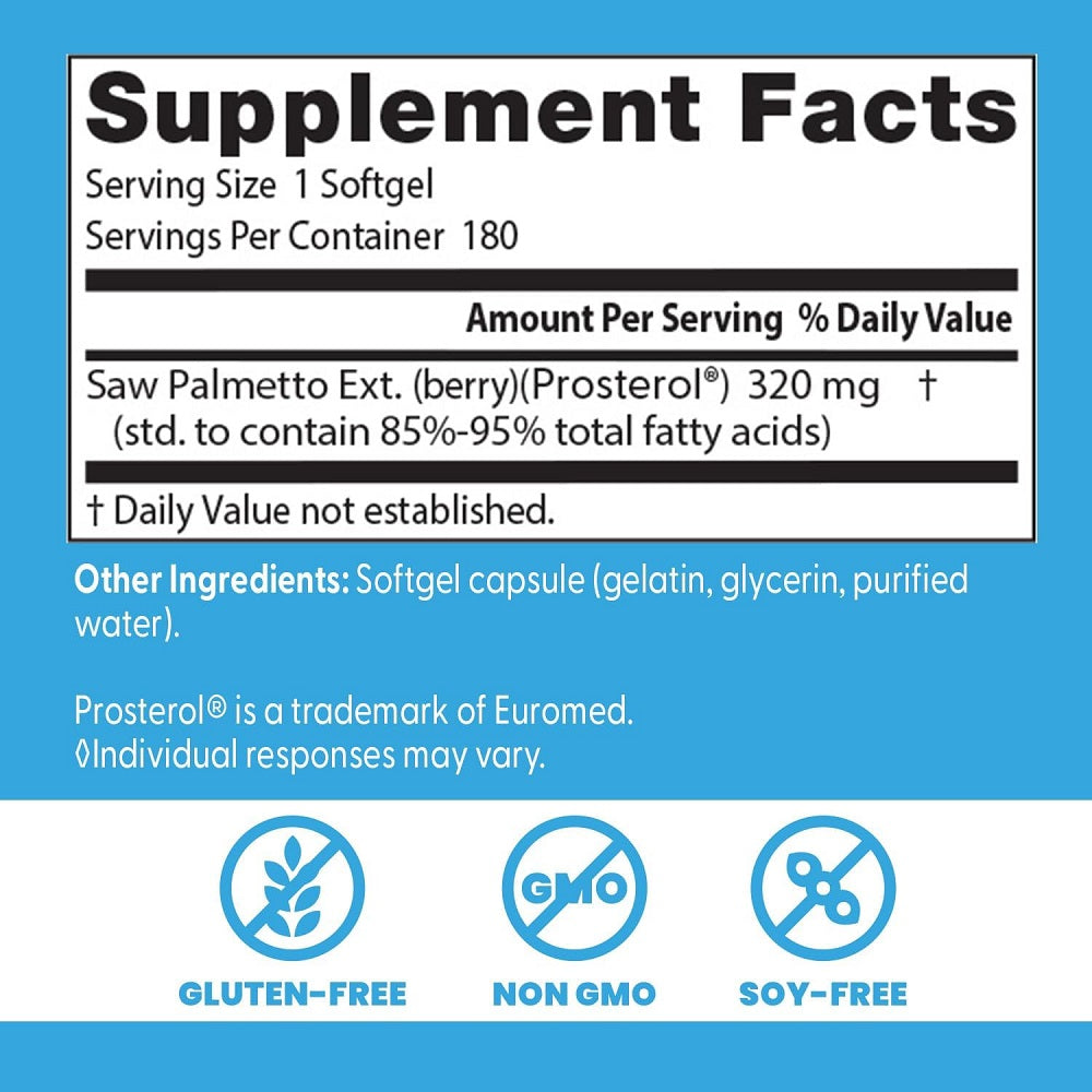 Doctor's Best Saw Palmetto Extract 320 mg – 60 Softgels