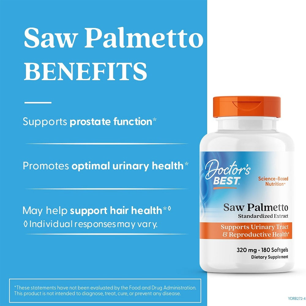 Doctor's Best Saw Palmetto Extract 320 mg – 60 Softgels