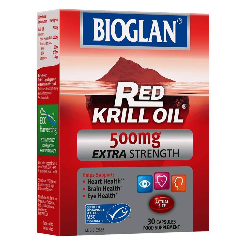 زيت كريل الأحمر 500 مجم 30 كبسولة من بيوجلان