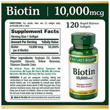 بيوتين 10000 ميكروجرام  120 كبسولة - Nature’s Bounty Biotin 10,000 Mcg - 120 Softgels