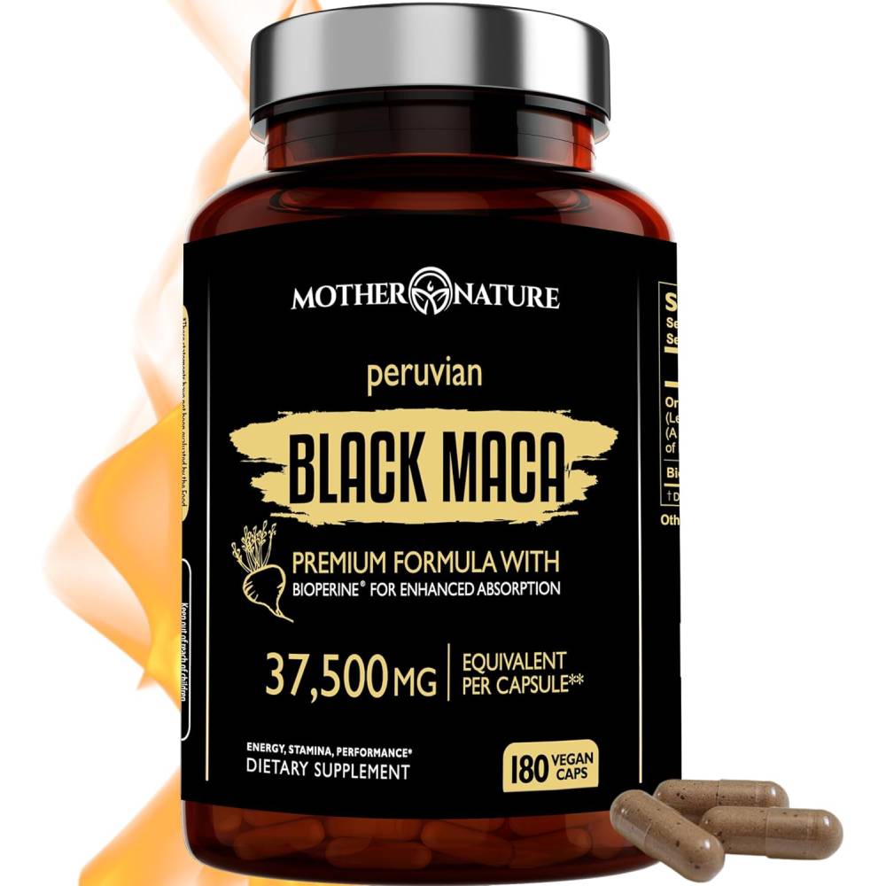 Mother Nature Organic Black Maca Root 180 Capsules