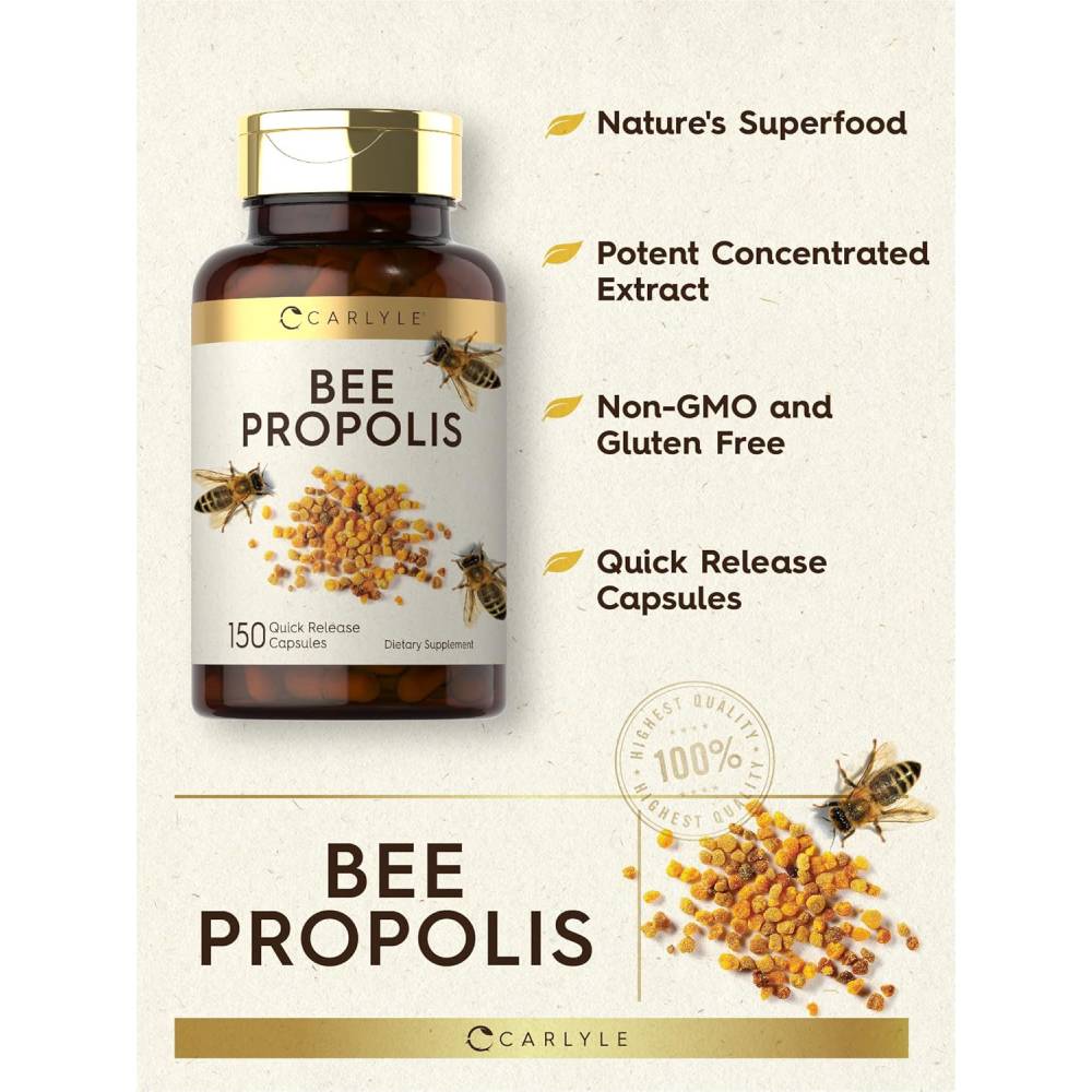 Carlyle Bee Propolis Capsules 600mg 150 Capsules