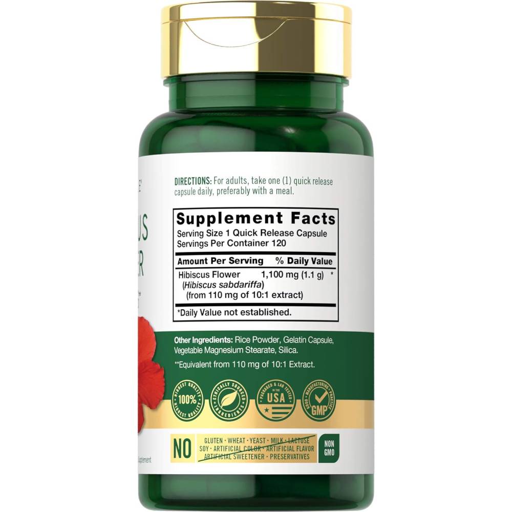 مستخلص زهرة الكركديه 1100 مجم عدد 120 كبسولة – كارلايل