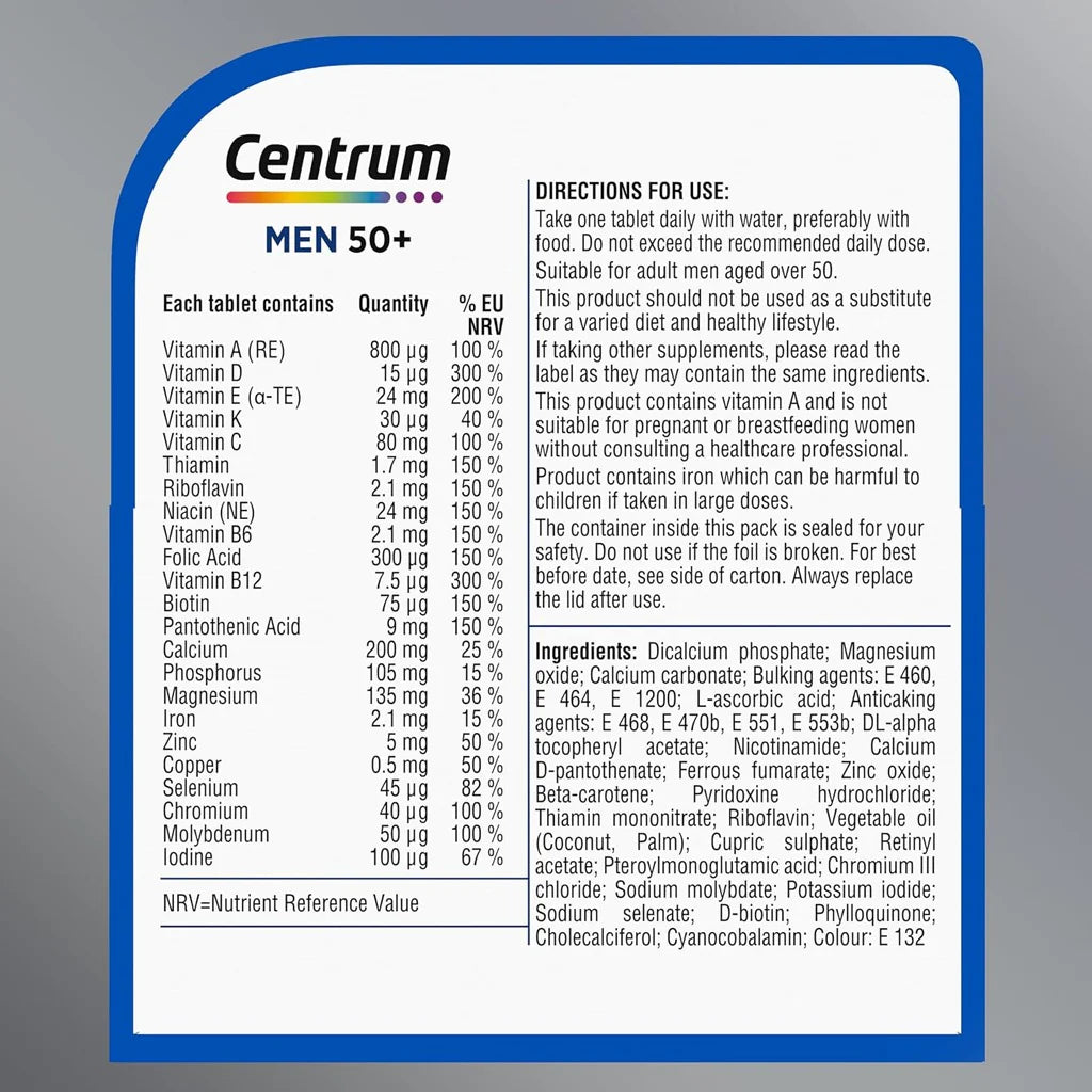 Centrum men 50+ 30 Tablets