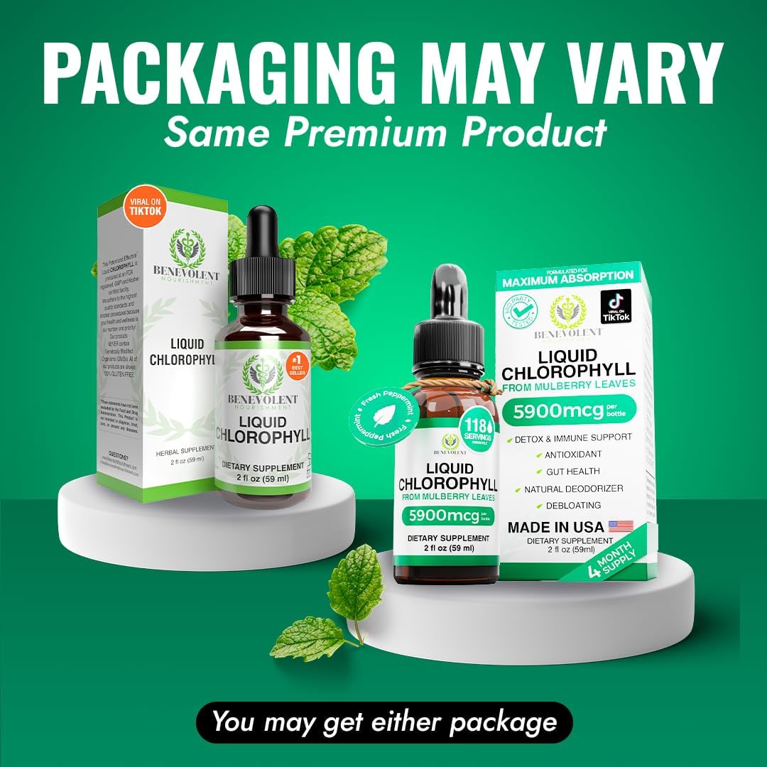 كلوروفيل سائل بنكهة النعناع 60 مل بينيفولنت نورشمنت