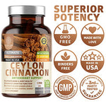 قرفة سيلانية نقية 1200 مج 120 كبسولة - N1N Ceylon Cinnamon 1200 mg 120 Capsules