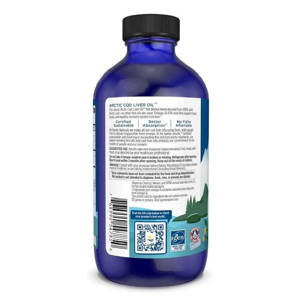 Nordic Naturals Arctic Cod Liver Oil Orange Flavor 237ml