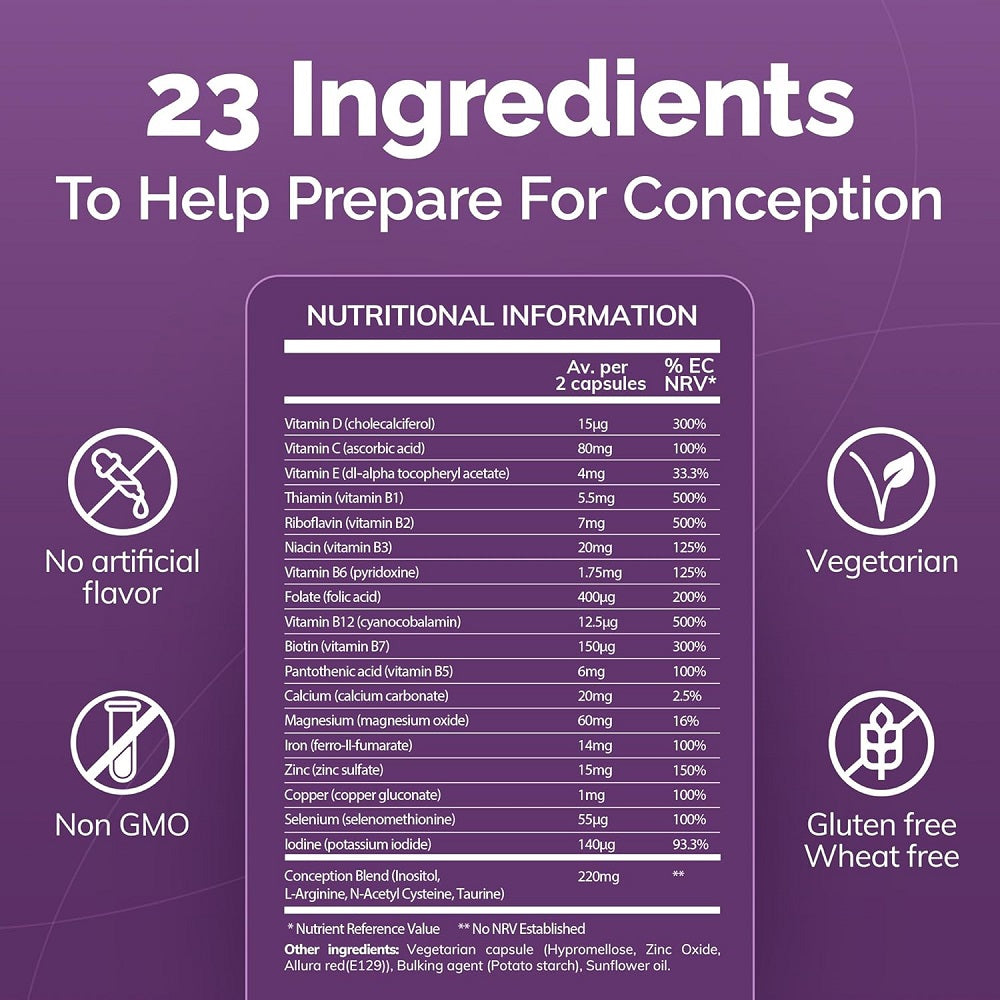 Conceive Plus Women's Supplement, 60 Capsules