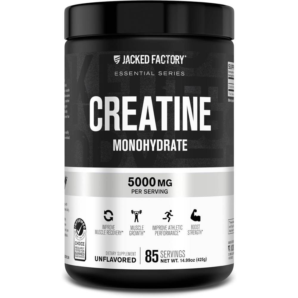 Jacked Factory Creatine Monohydrate Powder 5000 mg 425 g