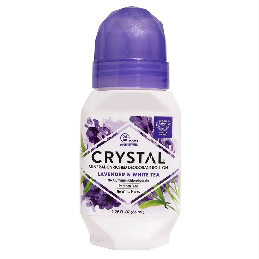 Crystal Roll-On Deodorant – Lavender &amp; White Tea – 65ml