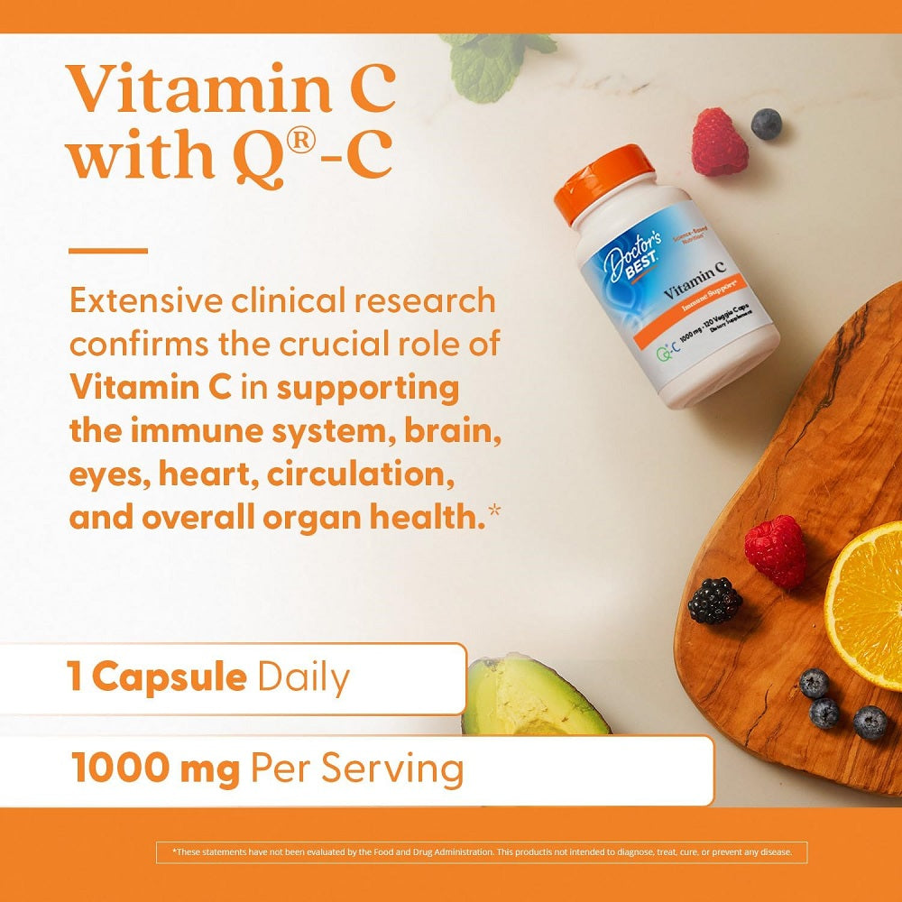 Qual C Doctor’s Best Vitamin C with Quali-C 1000mg 120 Caps | UK2Gulf.com – UK ...