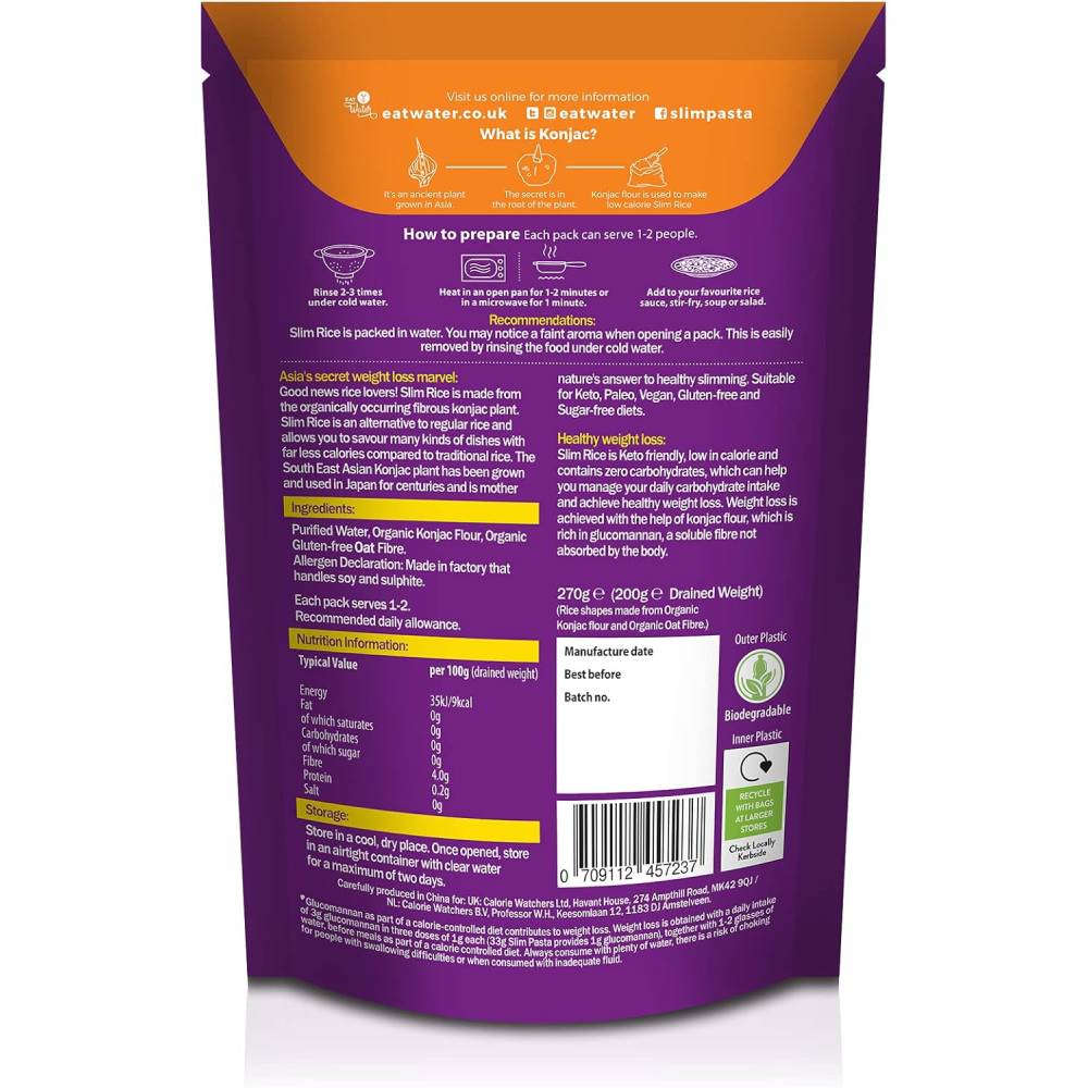 0 Carb Rice Eat Water Zero-Carb Rice | Low-Calorie Healthy Rice Alternative – UK 2 Gulf