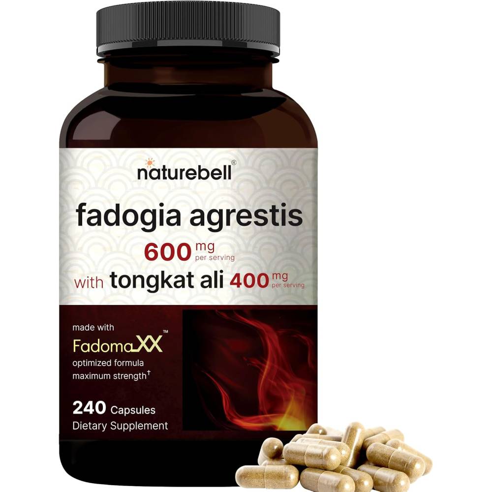 NatureBell Fadogia Agrestis 600mg with Tongkat Ali 400mg – 180 Capsules