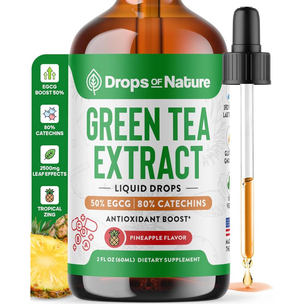 خلاصة الشاي الأخضر سائلة 60 مل دروبس اوف نيتشر