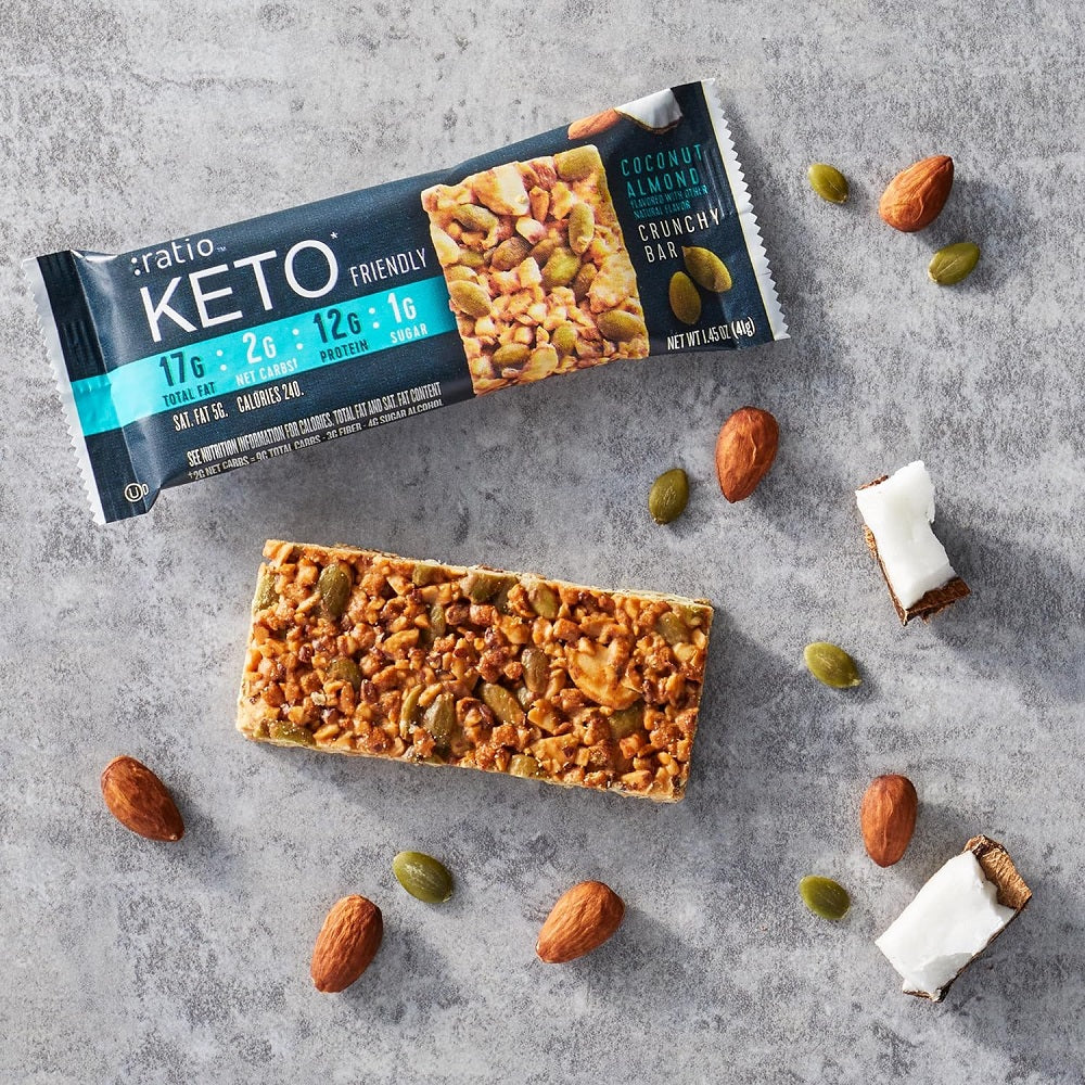 :ratio KETO friendly Lemon Almond Crunchy Bar 12 ct