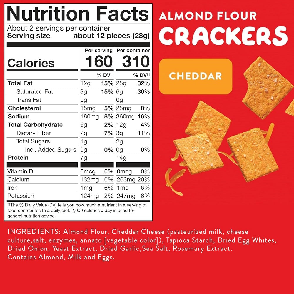 HighKey Almond Flour Keto Snack Crackers 6 Packs
