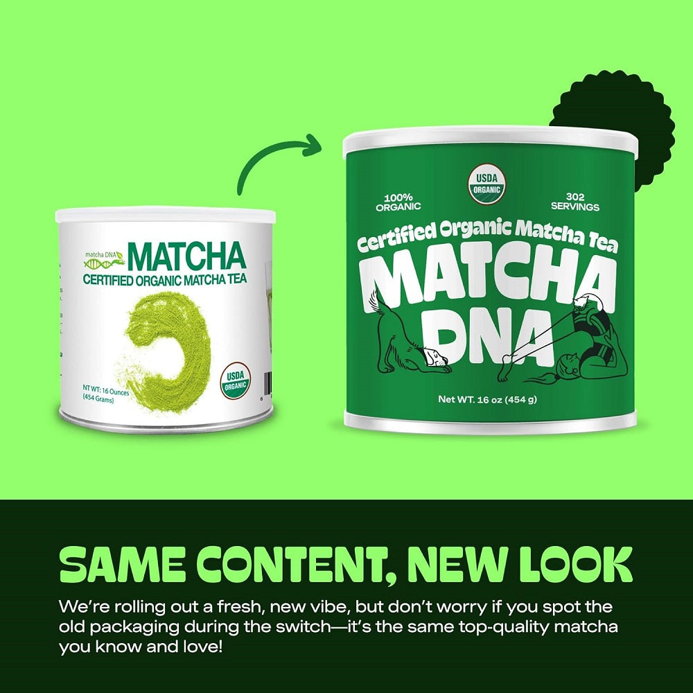 MatchaDNA Certified Organic Matcha Tea Powder 454 Gm