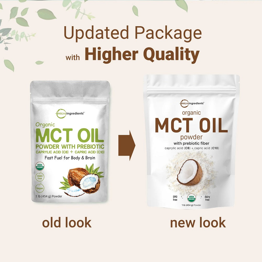 Microingredients Organic MCT Oil Powder with Prebiotic 1 lb