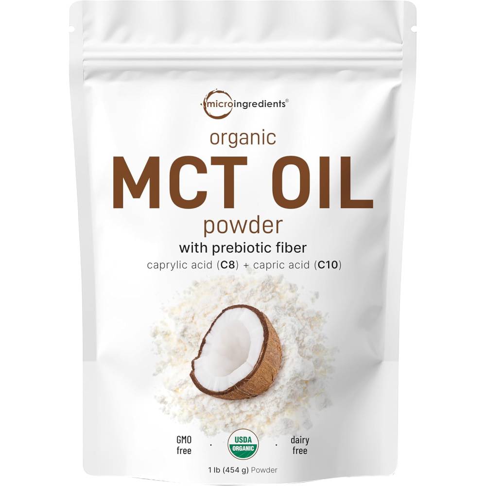 Microingredients Organic MCT Oil Powder with Prebiotics 454g
